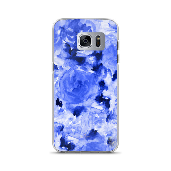 Blue Rose Floral Samsung Case, Flower Print Phone Case-Printed in USA-Heidi Kimura Art LLC-Samsung Galaxy S7 Edge-Heidi Kimura Art LLC