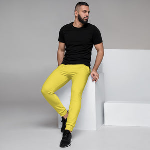 Lemon Yellow Bright Men's Joggers, Colorful Best Designer Sweatpants For  Men-Made in EU/MX