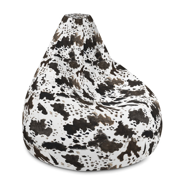 Cow Animal Print Water Resistant Polyester Bean Sofa Bag 3.4' Tall - Made in Europe-Bean Bag-Heidi Kimura Art LLC