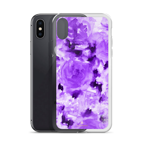Royal Purple Rose Floral, iPhone X | XS | XR | XS Max | 8 | 8+ | 7| 7+ |6/6S | 6+/6S+ Case- Made in USA-Phone Case-Heidi Kimura Art LLC