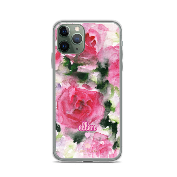 Pink Rose Personalized iPhone Case, Custom Case Phone Case-Heidi Kimura Art LLC-iPhone 11 Pro-Heidi Kimura Art LLC