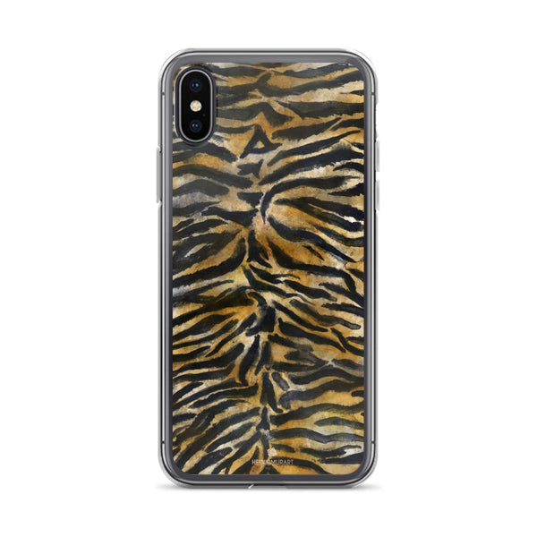 Tiger Stripe Skin Print, iPhone X | XS | XR | XS Max | 8 | 8+ | 7| 7+ |6/6S | 6+/6S+ Case- Made in USA-Phone Case-iPhone X-Heidi Kimura Art LLC