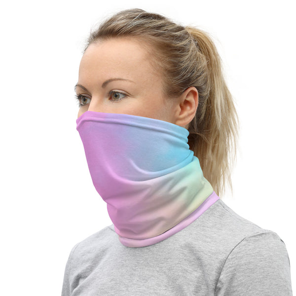 Cotton Candy Pink Neck Gaiter, Unisex Washable Reusable Bandana-Heidi Kimura Art LLC-Heidi Kimura Art LLC