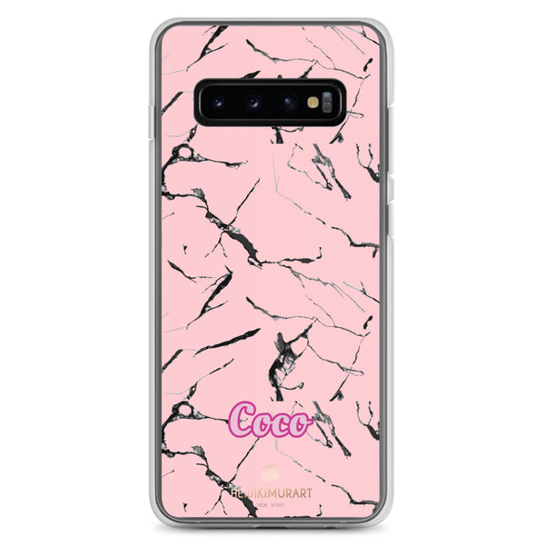 Pink Marble Personalized Samsung Case, Custom Name iPhone Case-Heidi Kimura Art LLC-Samsung Galaxy S10+-Heidi Kimura Art LLC