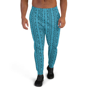 Blue Yes Graphic Print Premium Men's Joggers Sweatpants Jogger Pants-Made in EU-Men's Joggers-XS-Heidi Kimura Art LLC