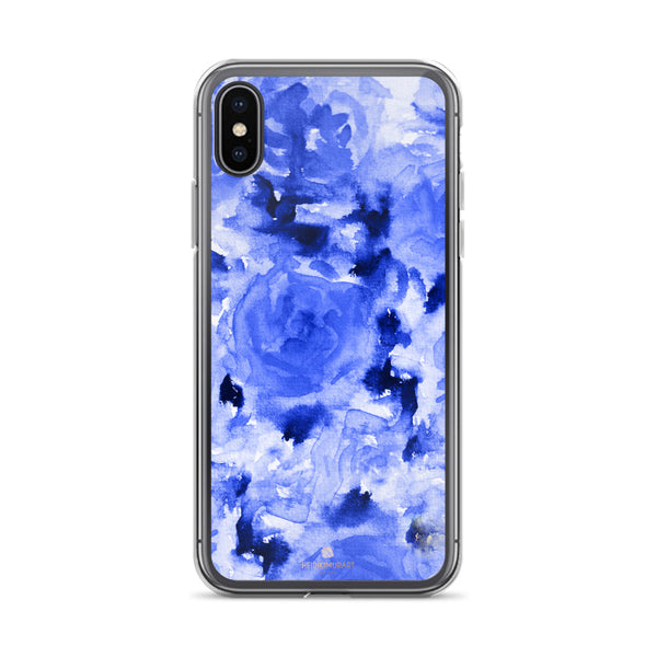 Sapphire Blue Floral Rose, iPhone X | XS | XR | XS Max | 8 | 8+ | 7| 7+ |6/6S | 6+/6S+ Case-Phone Case-iPhone X-Heidi Kimura Art LLC