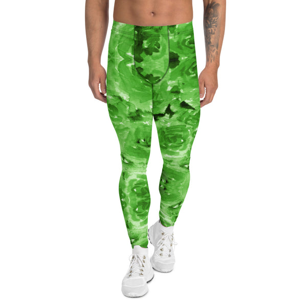Green Floral Men's Leggings-Heidikimurart Limited -Heidi Kimura Art LLC Green Floral Men's Leggings, Flower Abstract Print Running Tights Men's Leggings Tights Pants - Made in USA/MX/EU (US Size: XS-3XL) Sexy Meggings Men's Workout Gym Tights Leggings, Compression TightsGreen Floral Men's Leggings, Flower Abstract Print Running Tights Men's Leggings Tights Pants - Made in USA/MX/EU (US Size: XS-3XL) Sexy Meggings Men's Workout Gym Tights Leggings, Compression Tights