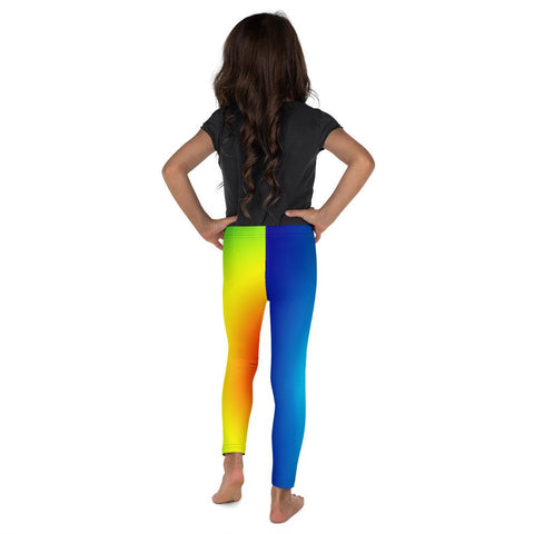 Cheerful Rainbow Ombre Print Premium Kid's Leggings Workout Tights-Made in USA/ EU-Kid's Leggings-Heidi Kimura Art LLC Cheerful Rainbow Kid's Tights, Cheerful Rainbow Ombre Print Designer Kid's Girl's Leggings Active Wear 38-40 UPF Fitness Workout Gym Wear Running Tights, Comfy Stretchy Pants (2T-7) Made in USA/EU, Girls' Leggings & Pants, Leggings For Girls, Designer Girls Leggings Tights, Leggings For Girl Child