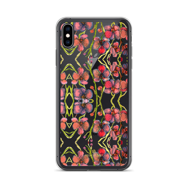 Red Orchids Print iPhone Case, Floral Orchid Phone Cases-Printed in USA/EU-Heidi Kimura Art LLC-iPhone XS Max-Heidi Kimura Art LLC