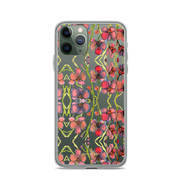 Red Orchids Print iPhone Case, Floral Orchid Phone Cases-Printed in USA/EU-Heidi Kimura Art LLC-iPhone 11 Pro-Heidi Kimura Art LLC