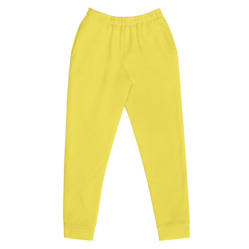 Bright Yellow Women's Joggers-Heidi Kimura Art LLC-XS-Heidi Kimura Art LLC Bright Yellow Women's Joggers, Bright Solid Color Premium Printed Slit Fit Soft Women's Joggers Sweatpants -Made in EU (US Size: XS-3XL) Plus Size Available, Solid Coloured Women's Joggers, Soft Joggers Pants Womens, Women's Long Joggers, Women's Soft Joggers, Lightweight Jogger Pants Women's, Women's Athletic Joggers, Women's Jogger Pants