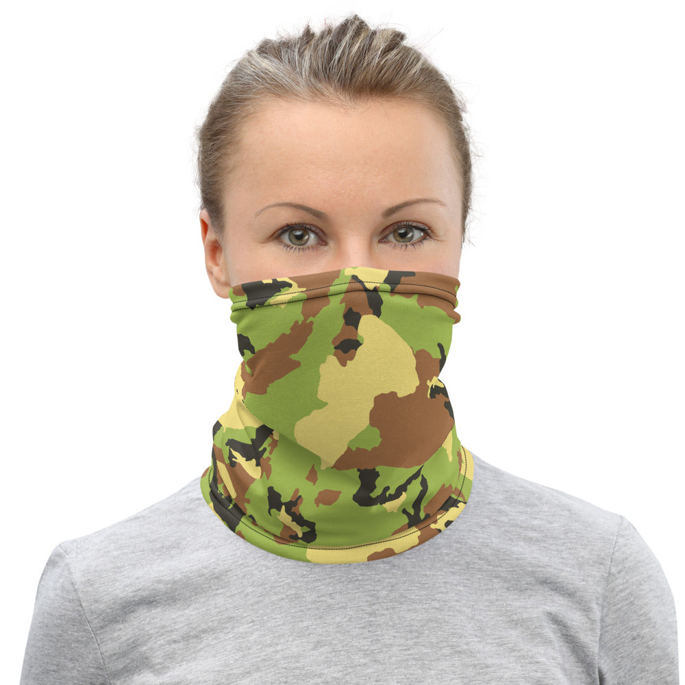 Green Brown Camo Neck Gaiter, Army Camouflage Military Face Shield Covering Mask-Made in USA/EU-Heidi Kimura Art LLC-Heidi Kimura Art LLCGreen Brown Camo Neck Gaiter, Army Camouflage Military Face Mask Shield, Luxury Premium Quality Cool And Cute One-Size Reusable Washable Scarf Headband Bandana - Made in USA/EU, Face Neck Warmers, Non-Medical Breathable Face Covers, Neck Gaiters  