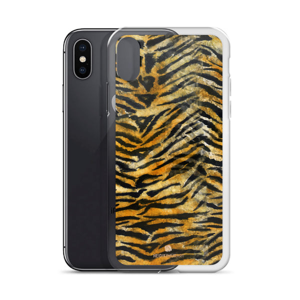 Faux Tiger Stripe Skin, iPhone X | XS | XR | XS Max | 8 | 8+ | 7| 7+ |6/6S | 6+/6S+ Case- Made in USA-Phone Case-Heidi Kimura Art LLC