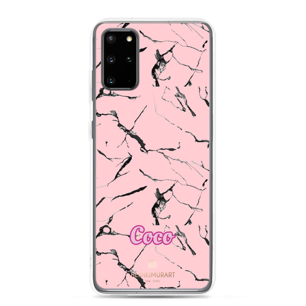 Pink Marble Personalized Samsung Case, Custom Name iPhone Case-Heidi Kimura Art LLC-Samsung Galaxy S20 Plus-Heidi Kimura Art LLC