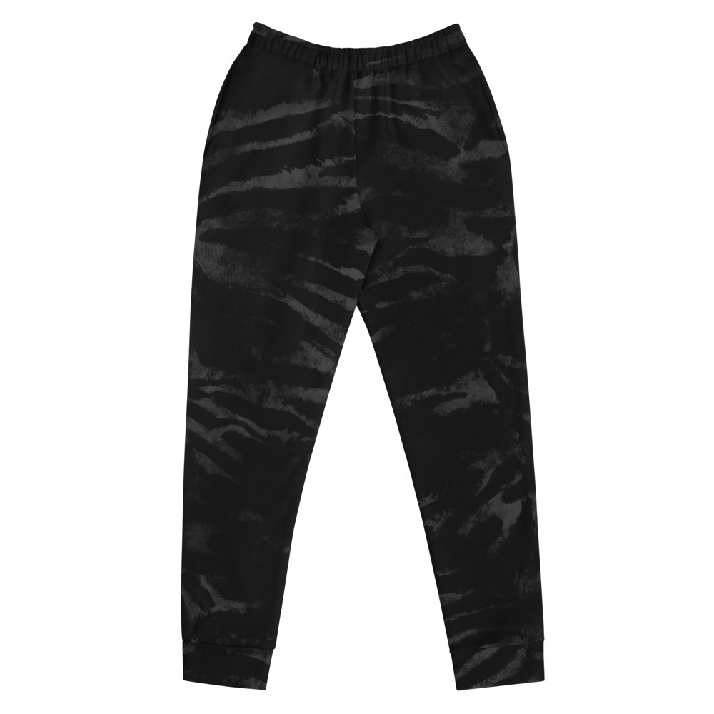 Black Tiger Stripe Women's Joggers-Heidi Kimura Art LLC-XS-Heidi Kimura Art LLCBlack Tiger Stripe Women's Joggers, Animal Print Premium Printed Slit Fit Soft Women's Joggers Sweatpants -Made in EU (US Size: XS-3XL) Plus Size Available, Animal Print Women's Joggers, Soft Joggers Pants Womens, Tiger Stripe Jogger Pants, Animal Print Jogger Sweatpants
