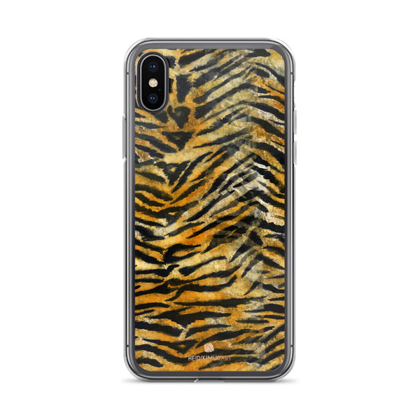 Faux Tiger Stripe Skin, iPhone X | XS | XR | XS Max | 8 | 8+ | 7| 7+ |6/6S | 6+/6S+ Case- Made in USA-Phone Case-iPhone X-Heidi Kimura Art LLC