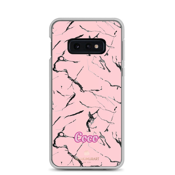 Pink Marble Personalized Samsung Case, Custom Name iPhone Case-Heidi Kimura Art LLC-Samsung Galaxy S10e-Heidi Kimura Art LLC