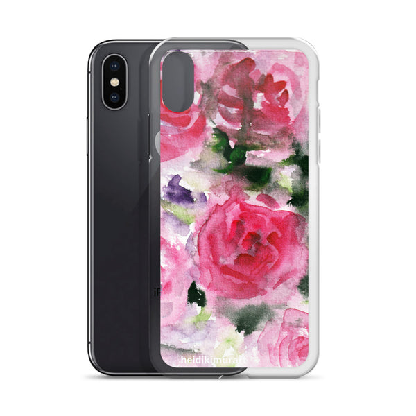 Pink French Rose Bouquet, iPhone X | XS | XR | XS Max | 8 | 8+ | 7| 7+ |6/6S | 6+/6S+ Case- Made in USA-Phone Cases-Heidi Kimura Art LLC