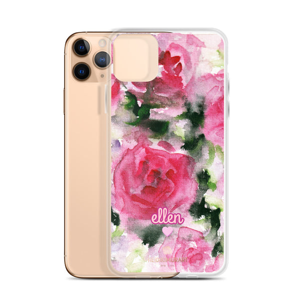 Pink Rose Personalized iPhone Case, Custom Case Phone Case-Heidi Kimura Art LLC-Heidi Kimura Art LLC