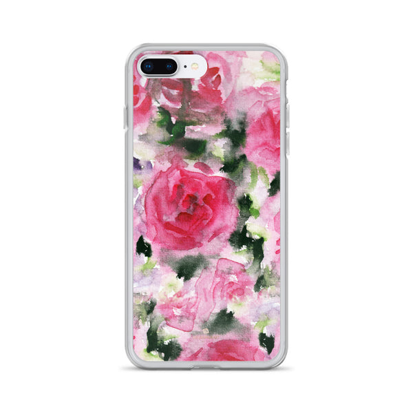 Pink Rose iPhone Case, Flower Floral Print Phone Case-Made in USA/EU-Heidi Kimura Art LLC-iPhone 7 Plus/8 Plus-Heidi Kimura Art LLC