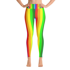 Women's Rainbow Gay Pride Parade Costume Active Fitted Leggings Sports Yoga Pants-legging-XS-Heidi Kimura Art LLC