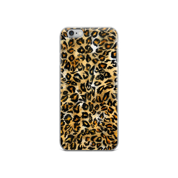 Leopard Animal Print, iPhone X | XS | XR | XS Max | 8 | 8+ | 7| 7+ |6/6S | 6+/6S+ Case- Made in USA-Phone Case-iPhone 6/6s-Heidi Kimura Art LLC