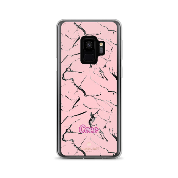 Pink Marble Personalized Samsung Case, Custom Name iPhone Case-Heidi Kimura Art LLC-Samsung Galaxy S9-Heidi Kimura Art LLC