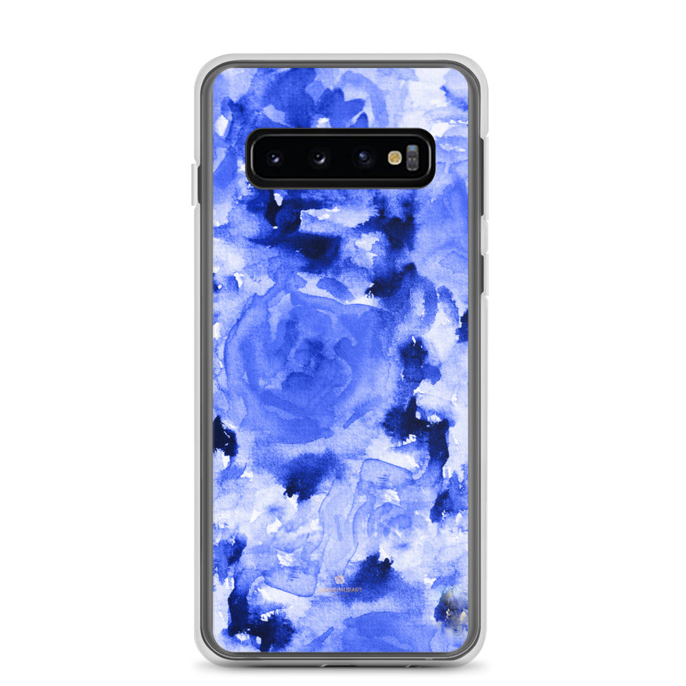 Blue Rose Floral Samsung Case, Flower Print Phone Case-Printed in USA-Heidi Kimura Art LLC-Samsung Galaxy S10-Heidi Kimura Art LLC