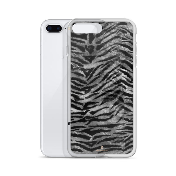 Gray Tiger Stripe iPhone Case, iPhone X | XS | XR | XS Max | 8 Phone Case- Made in USA-Phone Case-Heidi Kimura Art LLC