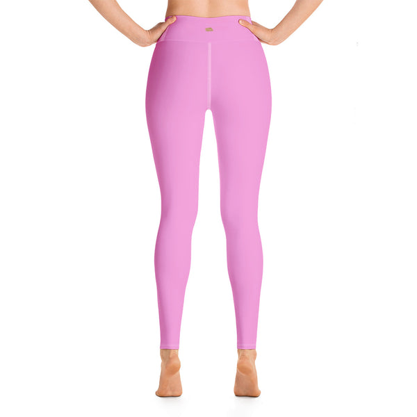 Ballet Light Pink Women's Leggings, Solid Color Active Wear Sports Long Yoga Pants-Leggings-Heidi Kimura Art LLC