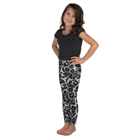 Gray Black Leopard Animal Print Kid's Leggings Fitness Workout Pants- Made in USA/EU-Kid's Leggings-Heidi Kimura Art LLC Gray Black Leopard Girl's Tights, Gray Black Leopard Animal Print Designer Kid's Girl's Leggings Active Wear 38-40 UPF Fitness Workout Gym Wear Running Tights, Comfy Stretchy Pants (2T-7) Made in USA/EU, Girls' Leggings & Pants, Leggings For Girls, Designer Girls Leggings Tights, Leggings For Girl Child