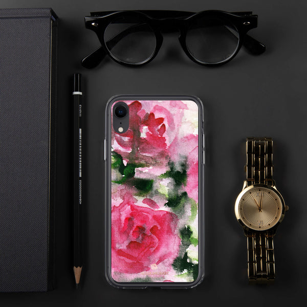 Spring French Pink Princess Rose Floral Print Girlie Cute iPhone Case - Made in USA-Phone Case-iPhone XR-Heidi Kimura Art LLC