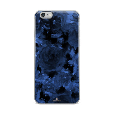 Navy Blue Floral iPhone Case, iPhone X | XS | XR | XS Max | 8 | 8+ | 7 Case- Made in USA-Phone Case-iPhone 6 Plus/6s Plus-Heidi Kimura Art LLC