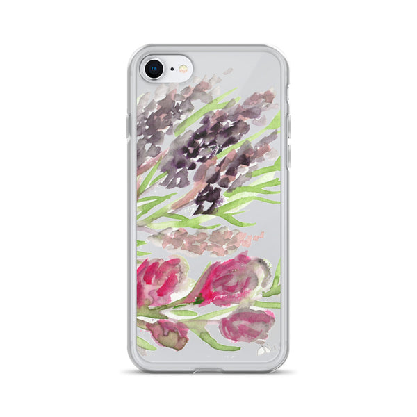Purple Lavender Bouquet Floral Print, iPhone X | XS | XR | XS Max | 8 | 8+ | 7| 7+ |6/6S | 6+/6S+ Case- Made in USA-Phone Cases-iPhone 7/8-Heidi Kimura Art LLC