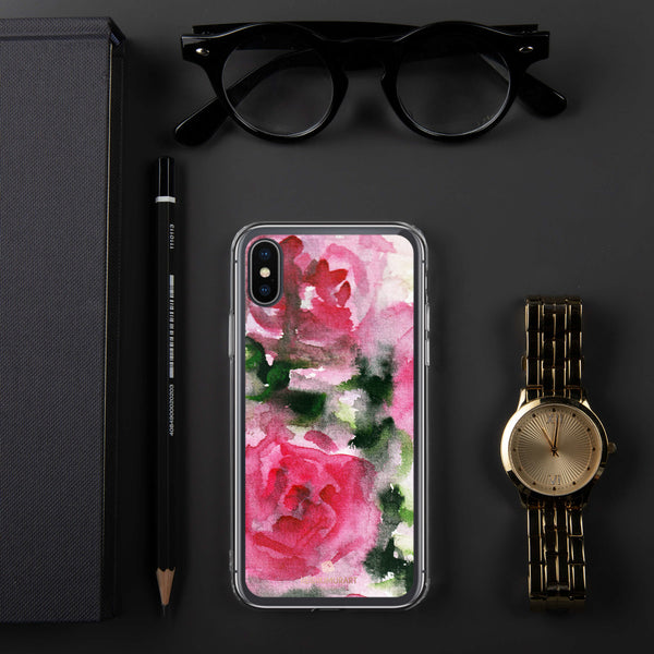Spring French Pink Princess Rose Floral Print Girlie Cute iPhone Case - Made in USA-Phone Case-iPhone X/XS-Heidi Kimura Art LLC