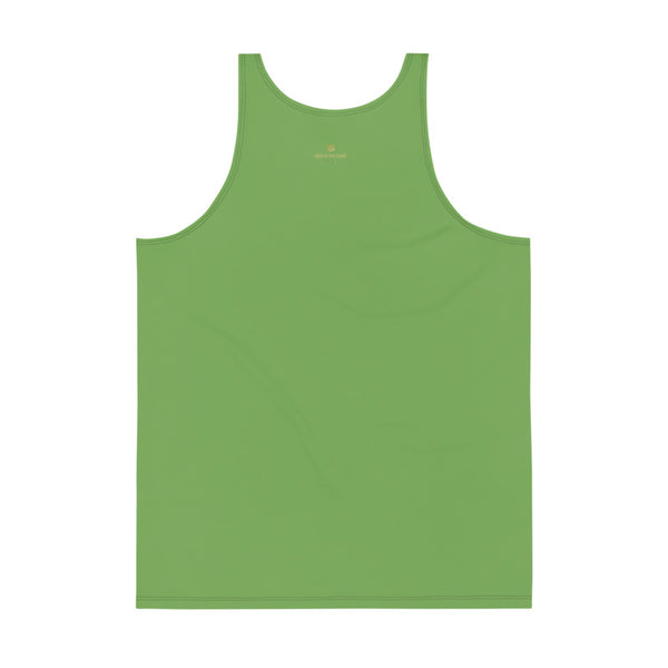 Green Apple Solid Color Print Premium Unisex Gay Friendly Tank Top- Made in USA-Men's Tank Top-Heidi Kimura Art LLC