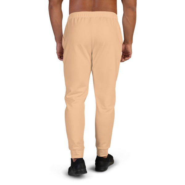 Beige Nude Men's Joggers, Solid Color Sweatpants For Men, Modern Slim-Fit Designer Ultra Soft & Comfortable Men's Joggers, Men's Jogger Pants-Made in EU/MX (US Size: XS-3XL)