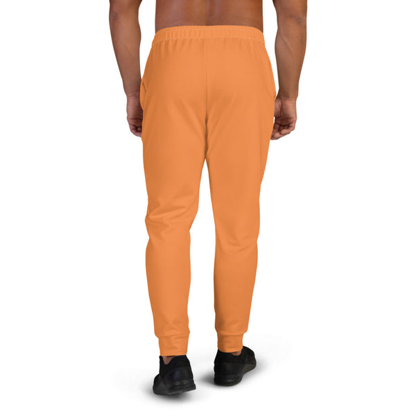 Orange Men's Joggers, Solid Orange Color Sweatpants For Men, Modern Slim-Fit Designer Ultra Soft & Comfortable Men's Joggers, Men's Jogger Pants-Made in EU/MX (US Size: XS-3XL)