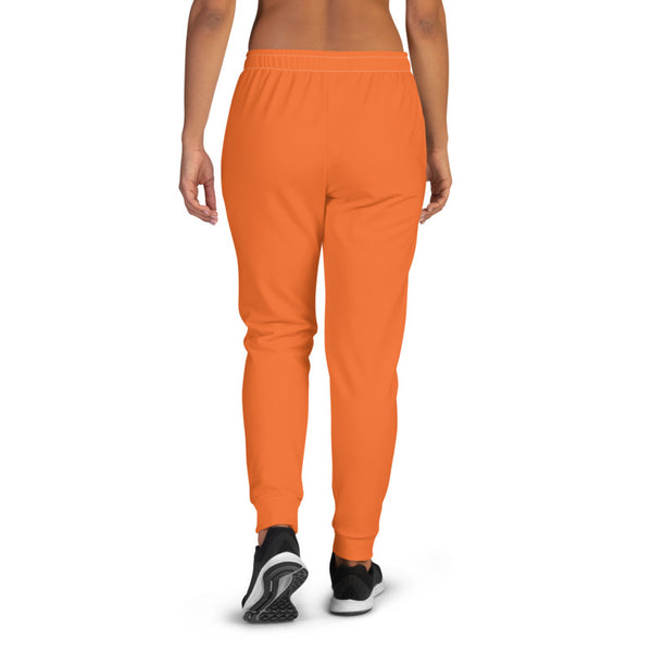Hot Orange Women's Joggers, Bright Solid Color Premium Printed Slit Fit Soft Women's Joggers Sweatpants -Made in EU (US Size: XS-3XL) Plus Size Available, Solid Coloured Women's Joggers, Soft Joggers Pants Womens, Women's Long Joggers, Women's Soft Joggers, Lightweight Jogger Pants Women's, Women's Athletic Joggers, Women's Jogger Pants