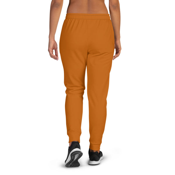 Brown Women's Joggers, Bright Solid Color Premium Printed Slit Fit Soft Women's Joggers Sweatpants -Made in EU (US Size: XS-3XL) Plus Size Available, Solid Coloured Women's Joggers, Soft Joggers Pants Womens, Women's Long Joggers, Women's Soft Joggers, Lightweight Jogger Pants Women's, Women's Athletic Joggers, Women's Jogger Pants
