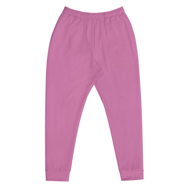 Pink Solid Color Premium Quality Men's Casual Sweatpants Joggers - Made in EU-Men's Joggers-Heidi Kimura Art LLC