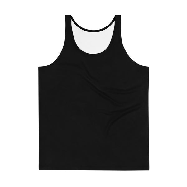 Solid Black Color Premium Unisex Men's/ Women's Designer Tank Top- Made in USA-Men's Tank Top-Heidi Kimura Art LLC