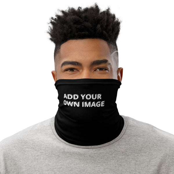 Personalized Custom Image Neck Gaiter, Add Your Own Image Face Mask Coverings, Designer One-Of-A-Kind Face Mask Shield, Luxury Premium Quality Cool And Cute One-Size Reusable Washable Scarf Headband Bandana - Made in USA/EU, Face Neck Warmers, Non-Medical Breathable Face Covers, Neck Gaiters  