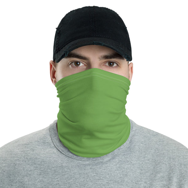 Apple Green Face Mask Shield, Cute One-Size Reusable Washable Scarf Headband Bandana-Made in USA/EU  