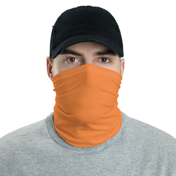 Orange Face Mask Shield, Luxury Premium Quality Cool And Cute One-Size Reusable Washable Scarf Headband Bandana - Made in USA/EU  