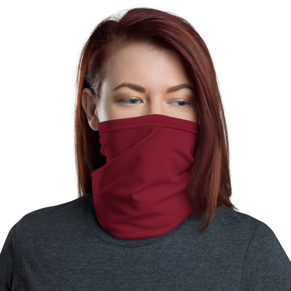 Burgundy Red Face Mask Shield, Luxury Premium Quality Cool And Cute One-Size Reusable Washable Scarf Headband Bandana - Made in USA/EU, Winter Accessory For Dust/ Sand/ Wind, Wilderness Face Scarf Winter, Face Warmer  