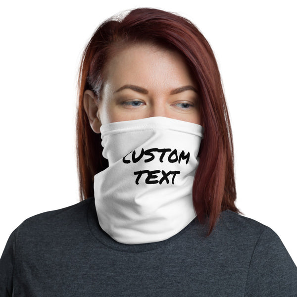 Custom Name/ Text Face Covering, Create Your Special Unique Personalized Face Mask, Washable Custom Image Luxury Premium Quality Cool And Cute One-Size Reusable Washable Scarf Headband Bandana - Made in USA/EU, Face Neck Warmers, Non-Medical Breathable Face Covers, Neck Gaiters    This cool and premium quality US-Made/ EU-Made personalize