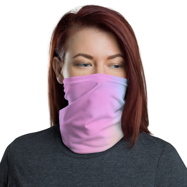 Cotton Candy Pink Neck Gaiter, Unisex Washable Reusable Bandana-Heidi Kimura Art LLC-Heidi Kimura Art LLC
