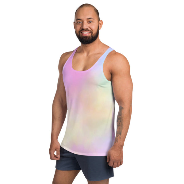 Cotton Candy Pink Unisex Tank Top, Sexy Gay Pride Stretchy Modern Best Premium Unisex Men's/ Women's Stylish Premium Quality Men's Unisex Tank Top - Made in USA/ Europe (US Size: XS-2XL)