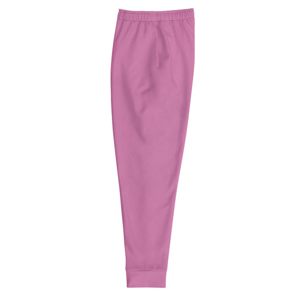 Pink Solid Color Premium Quality Men's Casual Sweatpants Joggers - Made in EU-Men's Joggers-Heidi Kimura Art LLC